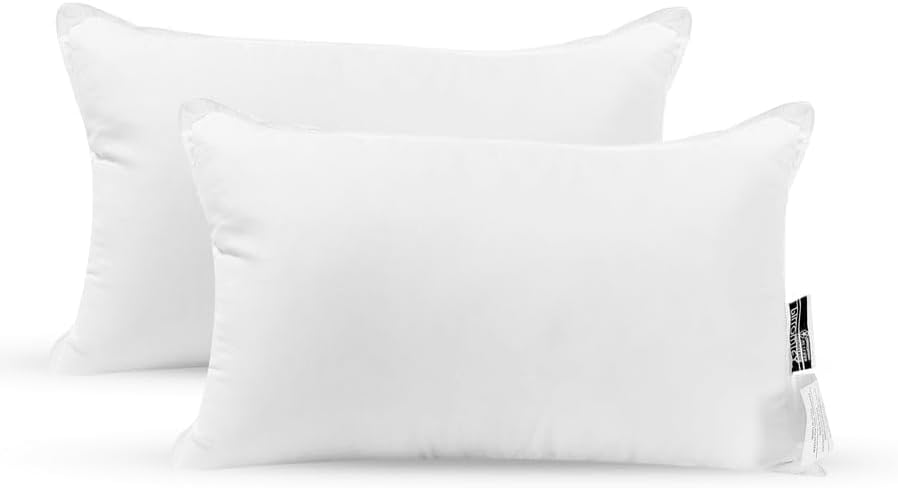4 Pack White Throw Pillow Insert, Overstuffed Polyester Sham Stuffer, Pillow Forms for Couches or Bedrooms